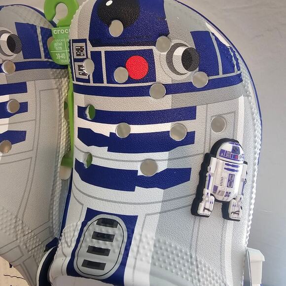 Star Wars R2-D2 Crocs Classic Clog W Sz 9 M7 White Droid SciFi Action Lucus Film main image 5